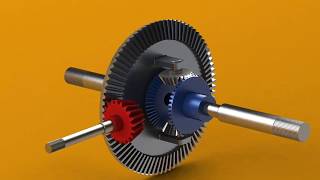 Solidworks tutorial Differential Gear Train DesigningAssembly and Motion Study [upl. by Lipscomb]