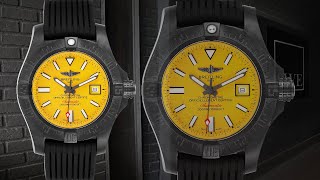 Breitling Avenger II Seawolf Cobra Yellow LE Blacksteel Watch M17331  SwissWatchExpo [upl. by Nalaf65]