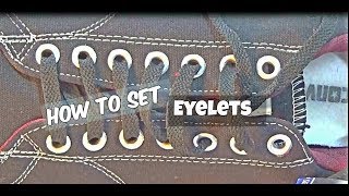 How To Set Eyelets using Eyelet Tool amp Kangaro Hole Punch [upl. by Summers]