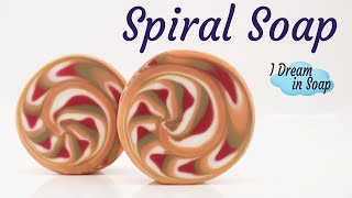 Making Cold process SPIRAL SOAP Cold process soap making tutorial Rimmed Soap Soap Curls [upl. by Teddi126]