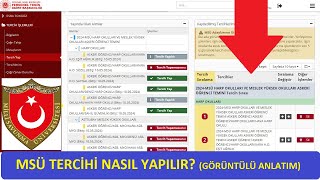 MSÜ TERCİHLERİ NASIL YAPILIR GÖRÜNTÜLÜ ANLATIM MİLLİ SAVUNMA ÜNİVERSİTESİ SUBAY ASTSUBAY ALIMI [upl. by Dragelin]