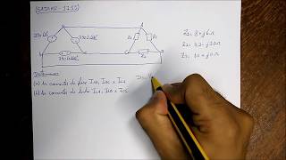 Circuito Trifásico Desequilibrado Δ  Δ  Exercicio Resolvido 0 [upl. by Ahsiruam]