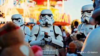 Stormtroopers at the Theme Park made with Minimax AI [upl. by Ahar]