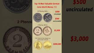 Top 10 Most Valuable German Coins Worth Money 1 coin germany coincollecting [upl. by Diao]