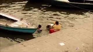 varanasi ghats  bathing in the ganges [upl. by Flanagan]