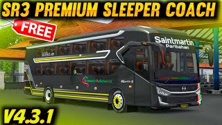 Sale Bus Mod Free Download Bussid  Sr3 Slepper Coach Bus Mod Bussid  Saintmartin Sleeper Bussid [upl. by Welcy]