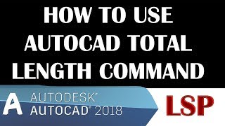 how to use Autocad Total Length Command [upl. by Swee]