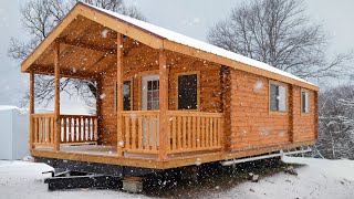 The Adirondack  The Perfect Log Cabin on Wheels [upl. by Siro]