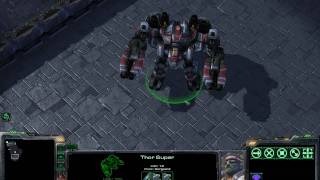 Starcraft 2 Super Thor Nuke ability test part2 [upl. by Susanetta102]