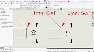 Line Distance Gap in SolidWorks Drafting [upl. by Werda776]