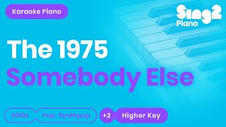 The 1975  Somebody Else Higher Key Karaoke Piano [upl. by Pinkham465]