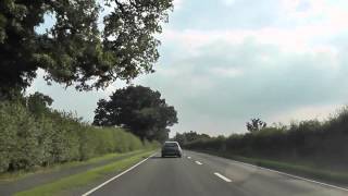 Driving Along Whitchurch Road A41 Great Boughton To Broxton Chester England 26th August 2013 [upl. by Humble]