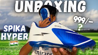 SPIKA HYPER FOOTBALL SHOES UNBOXING amp REVIEW  BEST INDIAN SHOES [upl. by Gauthier]