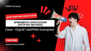 Springboot class11  GetMapping annotation example in Spring boot [upl. by Nannoc]