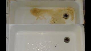 How to effortlessly remove limescale clean your bathtub [upl. by Annaig516]