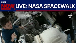 WATCH LIVE NASA Spacewalk astronauts work on the ISS  LiveNOW from FOX [upl. by Aehsila]