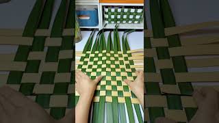 How to craft rattan basket with handle diy rattan handmade [upl. by Ades]