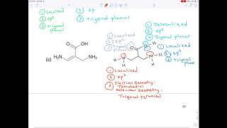 Exercise 236 c and d  Identify Localized vs Delocalized Lone Pairs Hybridization and Geometry [upl. by Ayekel]