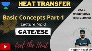 L2  Basic Concepts Part 1  Heat Transfer  GATEESE Exams  Yogesh Tyagi Unacademy [upl. by Chelton]