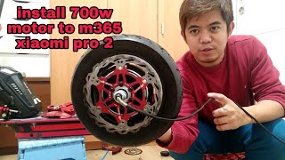 700W motor install to m365 xiaomi pro 2 [upl. by Vladimir405]