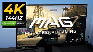 Best Affordable 4K 144HZ Gaming Monitor  MSI MAG 274UPF Unboxing amp Review [upl. by Christensen675]