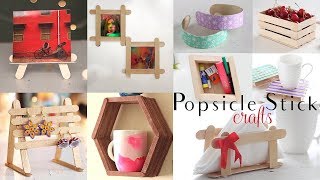 Top 10 DIY Popsicle Stick Craft Compilation  Craft Ideas  Home Decor [upl. by Anirol]