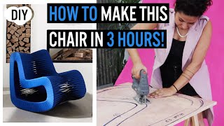 HOW TO MAKE THIS ROCKING CHAIR IN 3H  DIY CHAIR ON A BUDGET [upl. by Thorr]