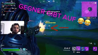 Ich spiele mit dem Gegner und er gibt auf 😂 team fortnite [upl. by Attoynek]