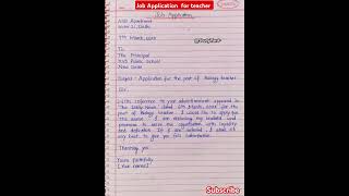 Job application for teacher l Application for job l job application format l job application class12 [upl. by Meikah46]