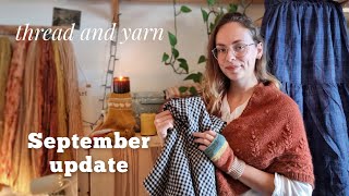 ✴ September ✴ cosy autumn makes sewing plans and knitting retreat news 🍂 [upl. by Brier]