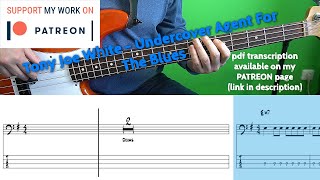 Tony Joe White  Undercover Agent For The Blues Bass cover with tabs [upl. by Ayhtnic92]