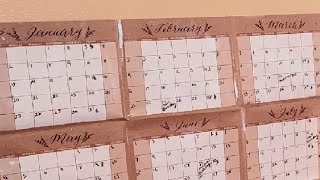 Rustic 12 Month Dry Erase Calendar For Wall Large Calendar Whiteboard Wall Review [upl. by Estevan]