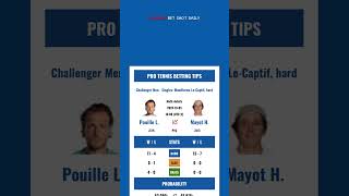 Pouille L VS Mayot H 🎾 Pro tennis betting tips everyday [upl. by Naima]