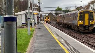 Class 158705 in Dingwall coming from Kyle of Lochalsh to Inverness [upl. by Oisangi69]