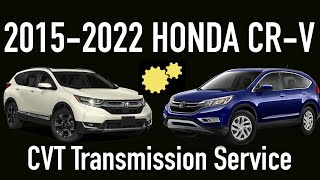 20152022 Honda CRV CVT Transmission Service Drain and Fill EASY DIY [upl. by Rick]