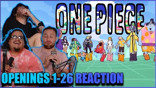 REACTING TO ALL OF THE ONE PIECE OPENINGS  One Piece Openings 126 Reaction [upl. by Grey541]