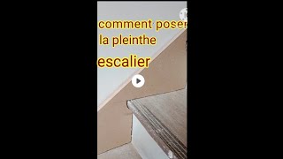 comment poser plinthe escaliercomment couper une plinthehow to install stair skirting [upl. by Hairehcaz]