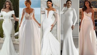 100 Stunning Wedding Dress Styles Aline Mermaid High Neck Detachable Skirts amp Sheath Dresses [upl. by Berget]