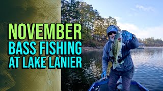 November Bass Fishing At Lake Lanier [upl. by Shwalb]