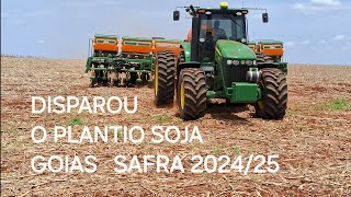 COMECOU O PLANTIO DA SAFRA DA SOJA 202425 NO GOIAS TRATOR JOHN DEERE 7230J PLANTADEIRA STARA 18 20 [upl. by Noonan]