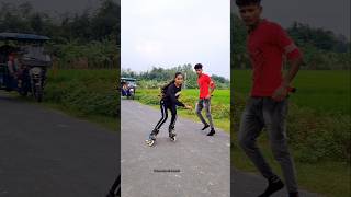 Boys reaction wow  girl skating  trending viral shorts girlshorts [upl. by Naillig111]