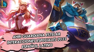 AHRI GUARDIANA ESTELAR INTERACCIONES LOL ESPAÑOL LATINO PBE [upl. by Fidele891]