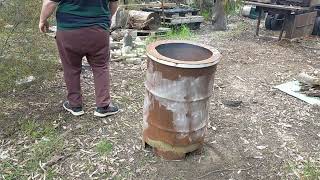 Smokeless burn barrel  how its made [upl. by Anelem]