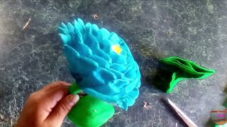 FLOR DE PAPEL CREPE SENCILLA conocida como tecnica del dulceHow to make flowers papers [upl. by Neerual]