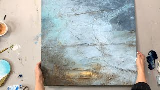 DIY Effekt Struktur GOLD  Abstrakte Acrylmatechniken  Schichtungen  Step by Step [upl. by Risa36]