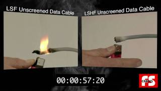 LSF vs LSHF Cables Flame Test [upl. by Monetta]