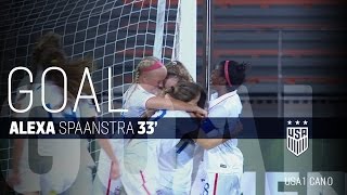 U17 WNT vs Canada Alexa Spaanstra Goal  March 11 2016 [upl. by Illak]