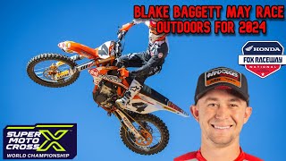 Blake Baggett Hints That He Will Race SMX Outdoors For 2024 [upl. by Alvie]