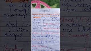 Microtome Microtomy structure function Microtomy by Richa Dubey notes biology [upl. by Bedell]