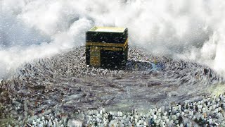 Mecca now Kaaba was blown away by the wind The wind speed is 310 kmh The world is in shock [upl. by Ainola]